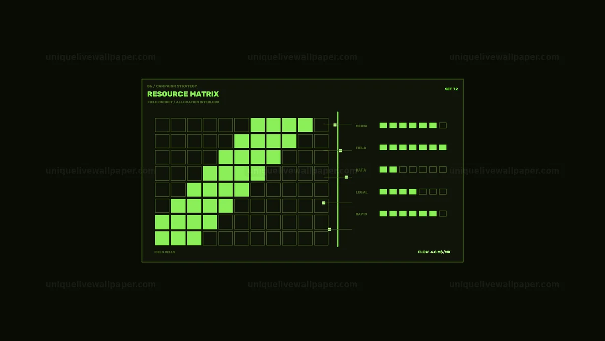 Campaign Strategy HUD Resource Matrix Seamless Loop