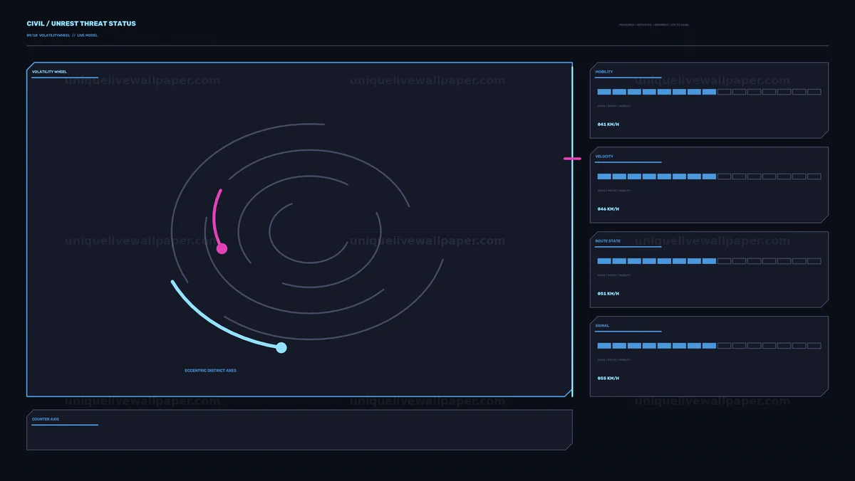 Watermarked thumbnail for Civil Unrest Threat Data HUD Seamless Loop