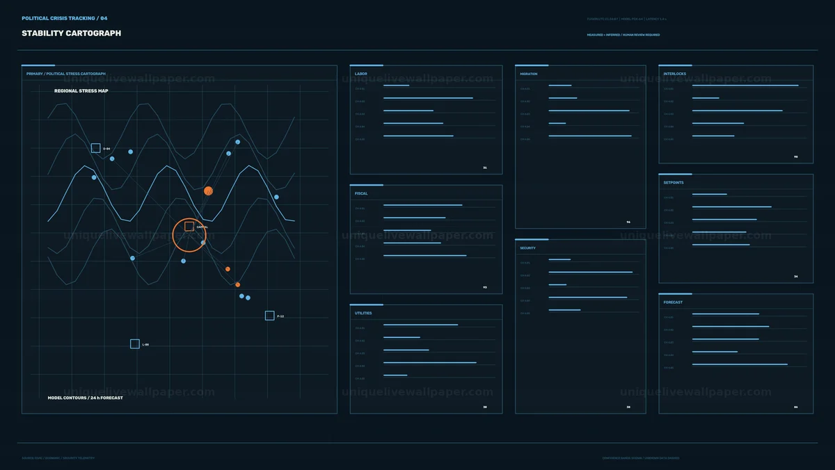 Political Crisis Tracking Dashboard Seamless Loop