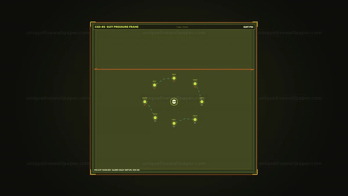 Watermarked thumbnail for Spacecraft Crew Status Display HUD Seamless Loop