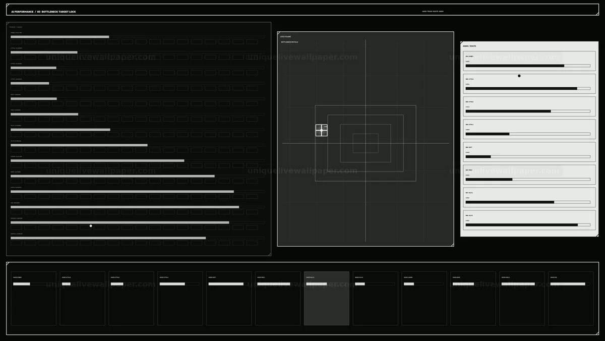 AI Performance Metrics HUD Target Lock Seamless Loop