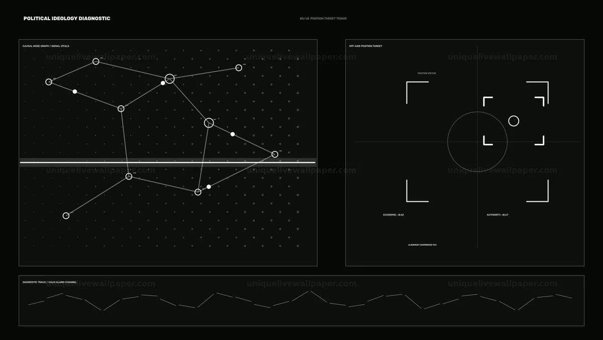 Political Ideology Diagnostic HUD Seamless Loop