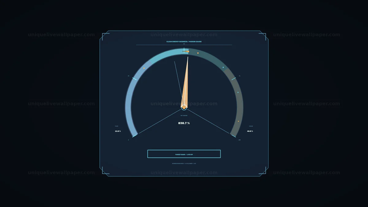 Clean Energy Business Dashboard Gauge Seamless Loop