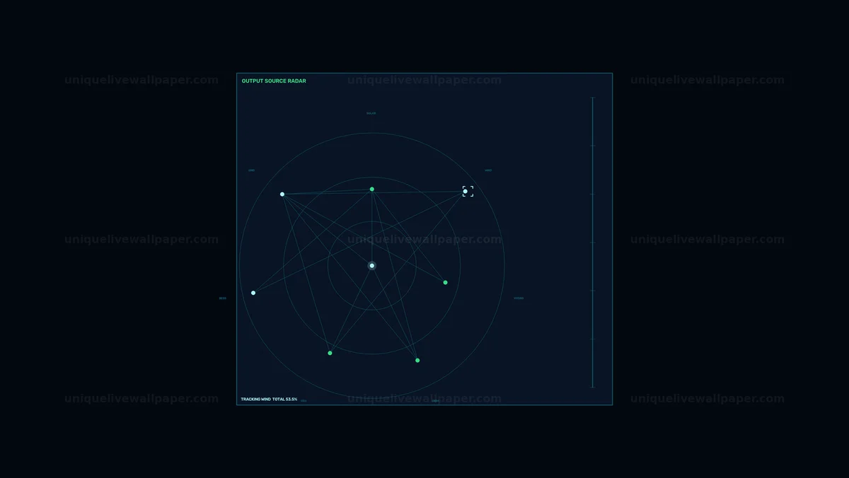 Clean Energy Output Radar Display Seamless Loop