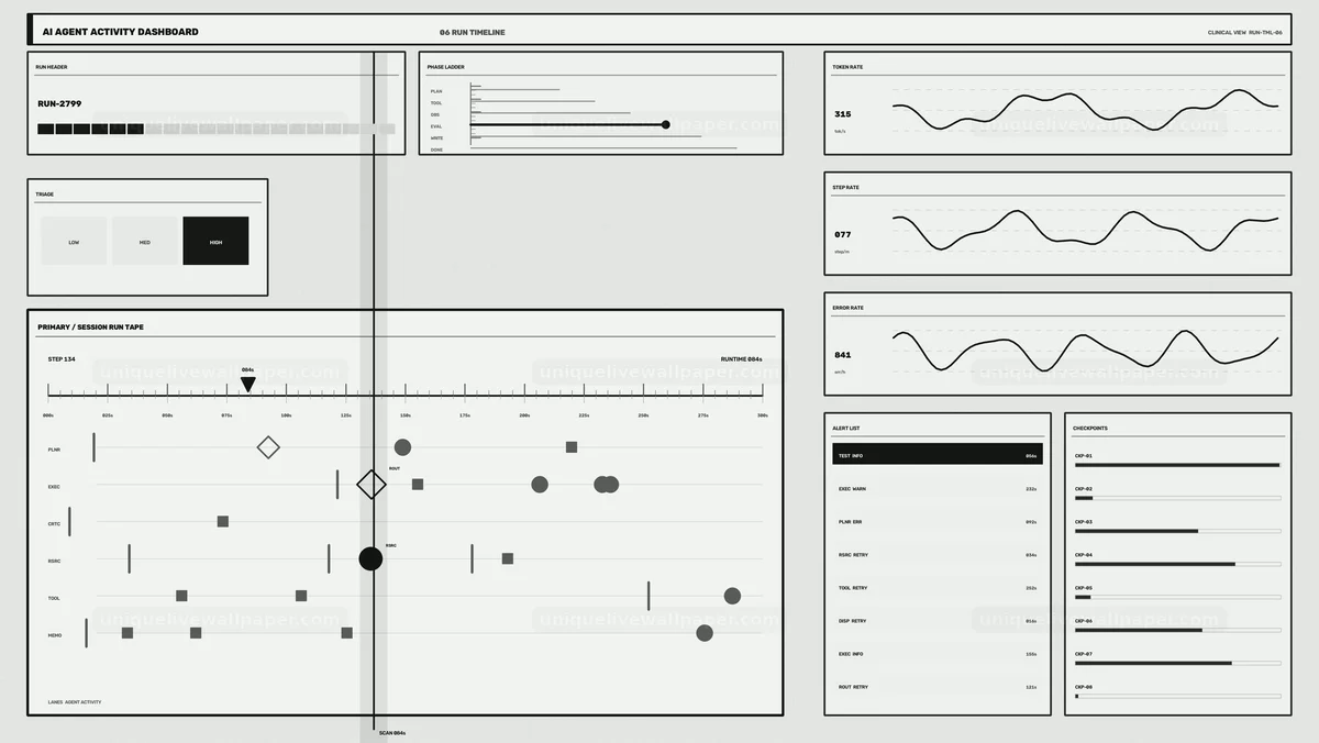 Watermarked thumbnail for AI Agent Activity Dashboard Interface