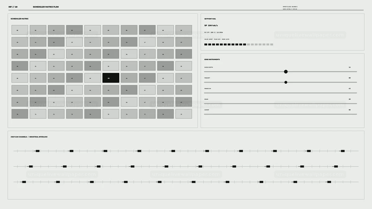AI Inference Activity Monitor HUD Seamless Loop