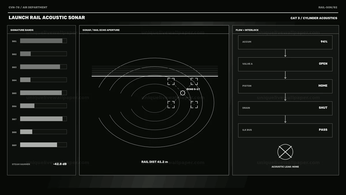 Aircraft Carrier Catapult Operations HUD Seamless Loop