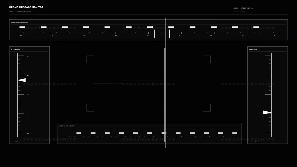 Drone Airspace Monitoring HUD Seamless Loop