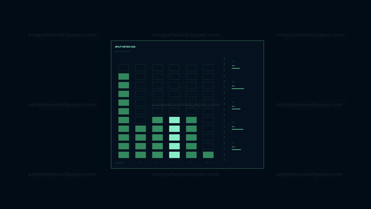 Watermarked thumbnail for Split Meter Data Visualization HUD Seamless Loop