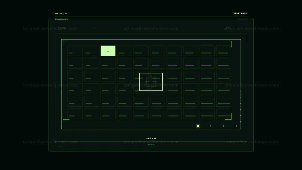 AI Adaptive Behavior Control HUD Target Lock Seamless Loop