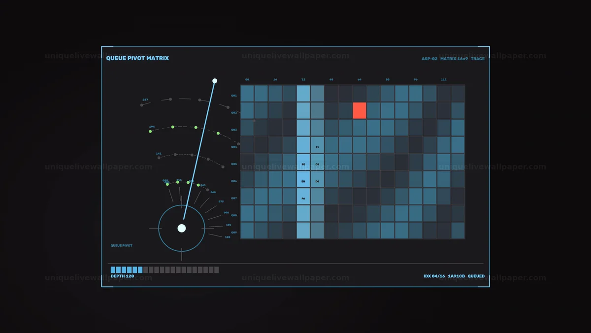 Watermarked thumbnail for Automation Status Matrix HUD Seamless Loop