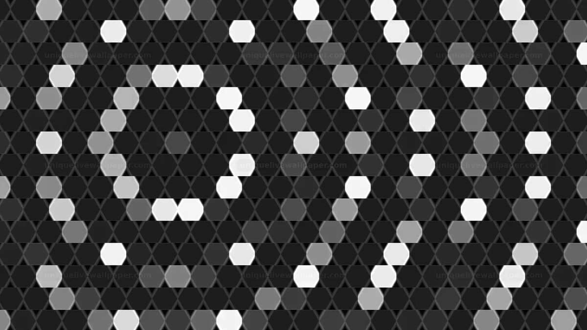 Black And White Geometric Hexagon Wave Background — This design featur