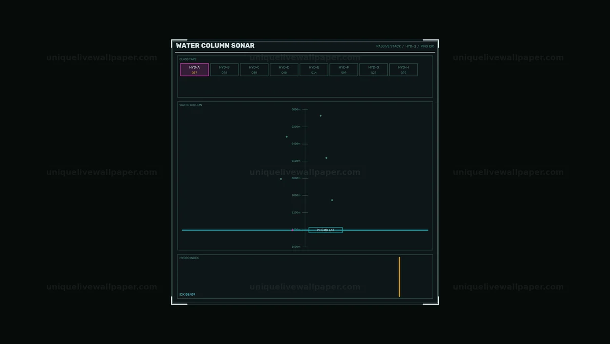 Watermarked thumbnail for Command Center Sonar HUD Depth Display Seamless Loop