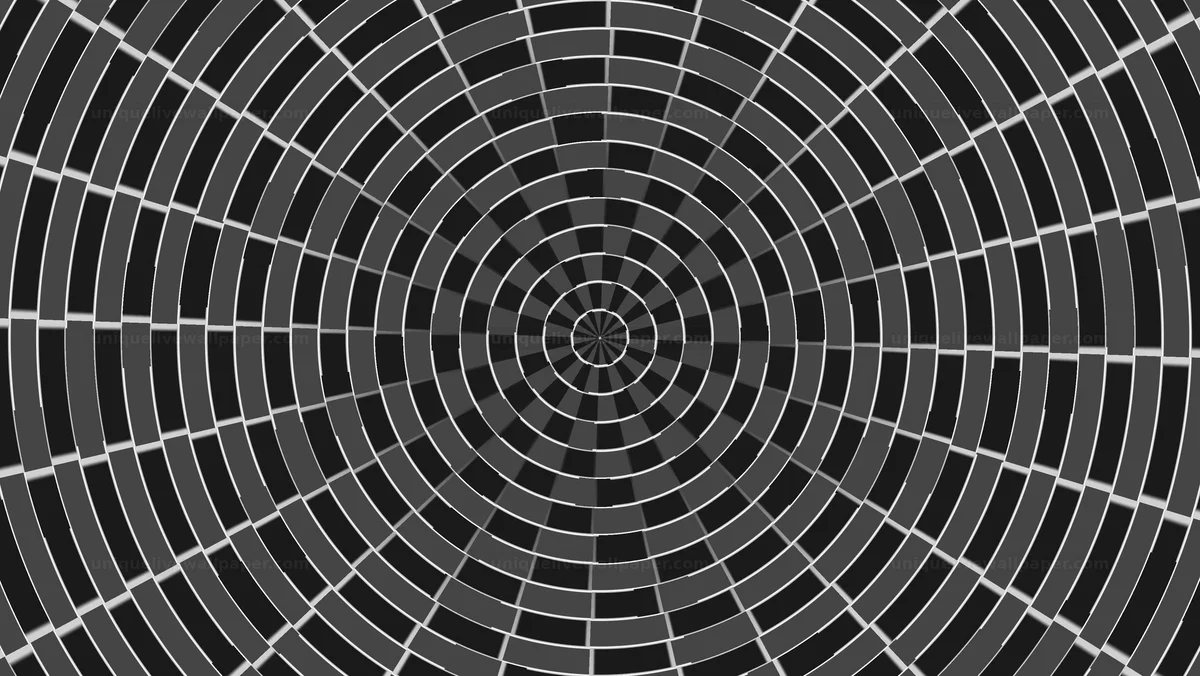 Black and White Circular Maze Background Seamless Loop