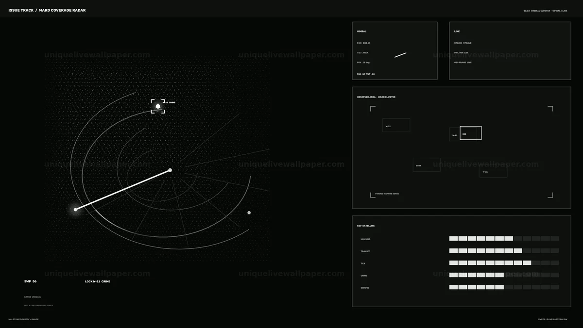Campaign Issue Tracking Radar HUD Seamless Loop