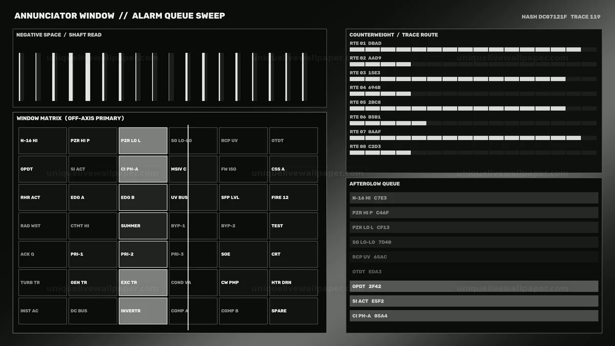Nuclear Plant Alarm Status Display Seamless Loop
