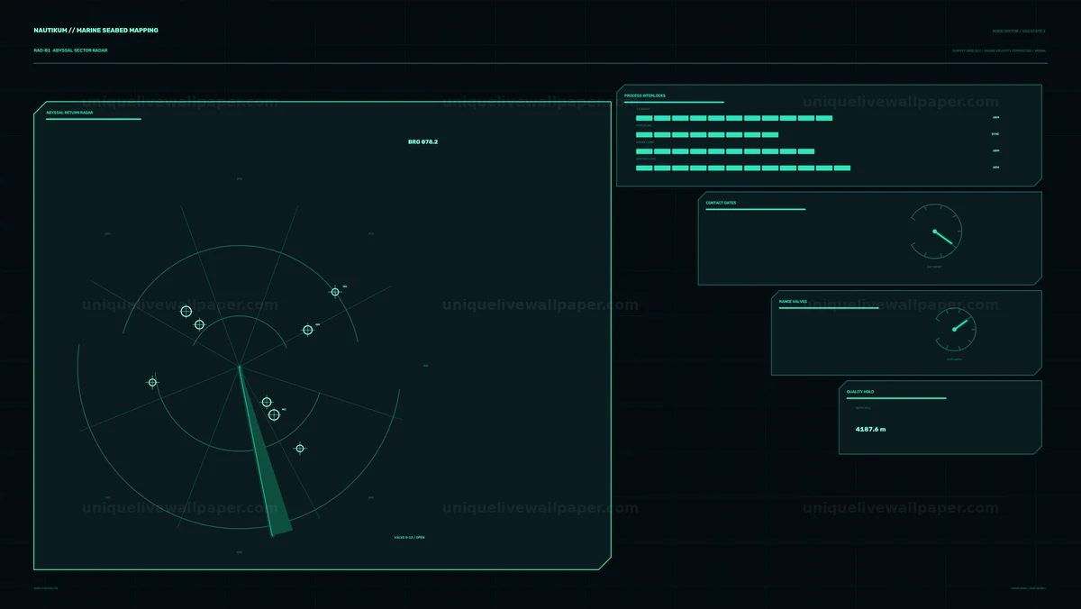 Watermarked thumbnail for Marine Seabed Mapping Radar HUD Seamless Loop