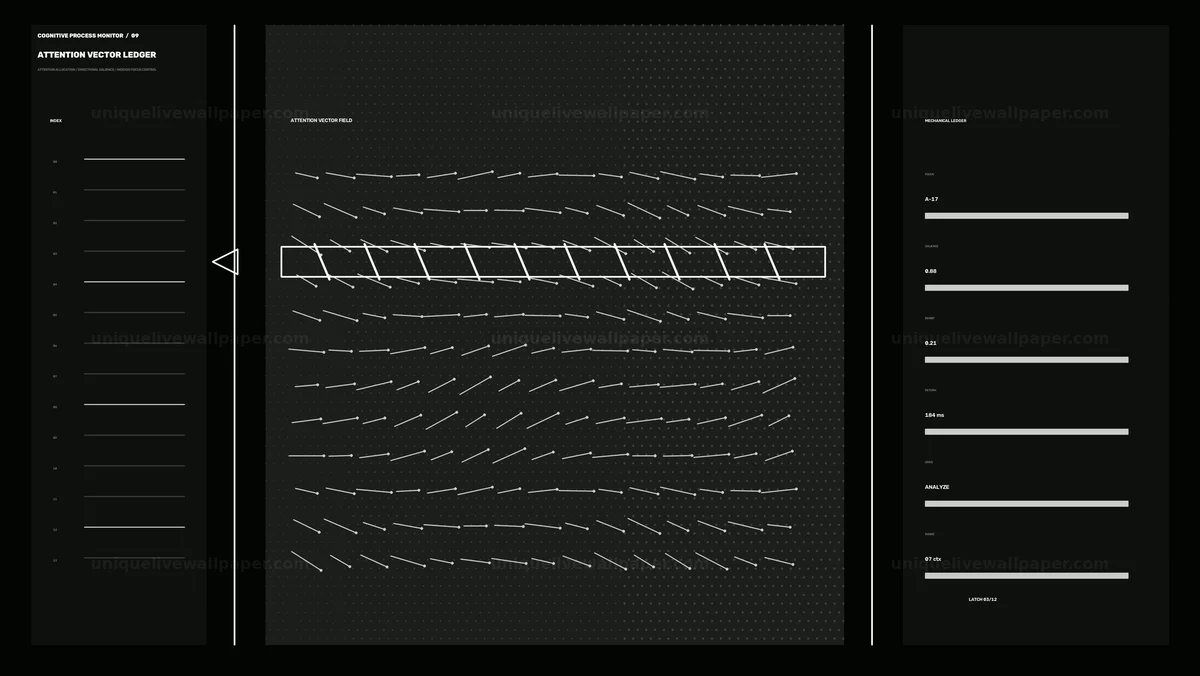 AI Cognitive Process Monitor HUD Seamless Loop