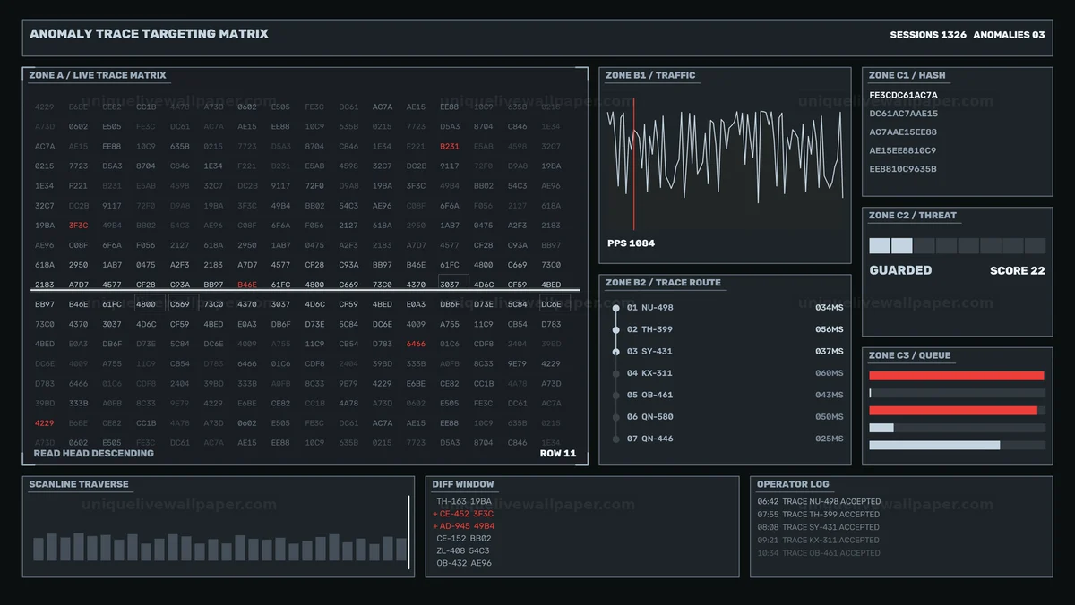 Watermarked thumbnail for Cybersecurity Anomaly Tracking HUD Seamless Loop