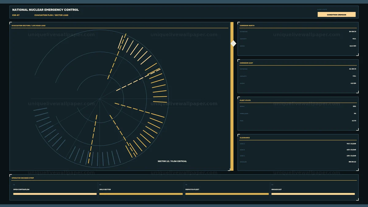 Watermarked thumbnail for Emergency Evacuation Flow Dashboard Seamless Loop