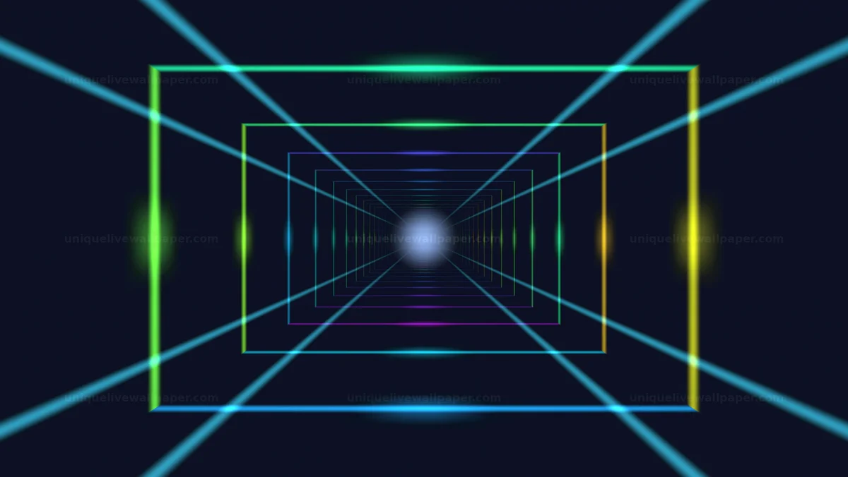Watermarked thumbnail for Neon Fractal Tunnel Background Seamless Loop