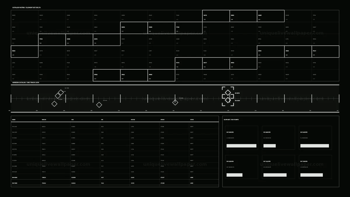 Space Debris Tracking HUD Seamless Loop