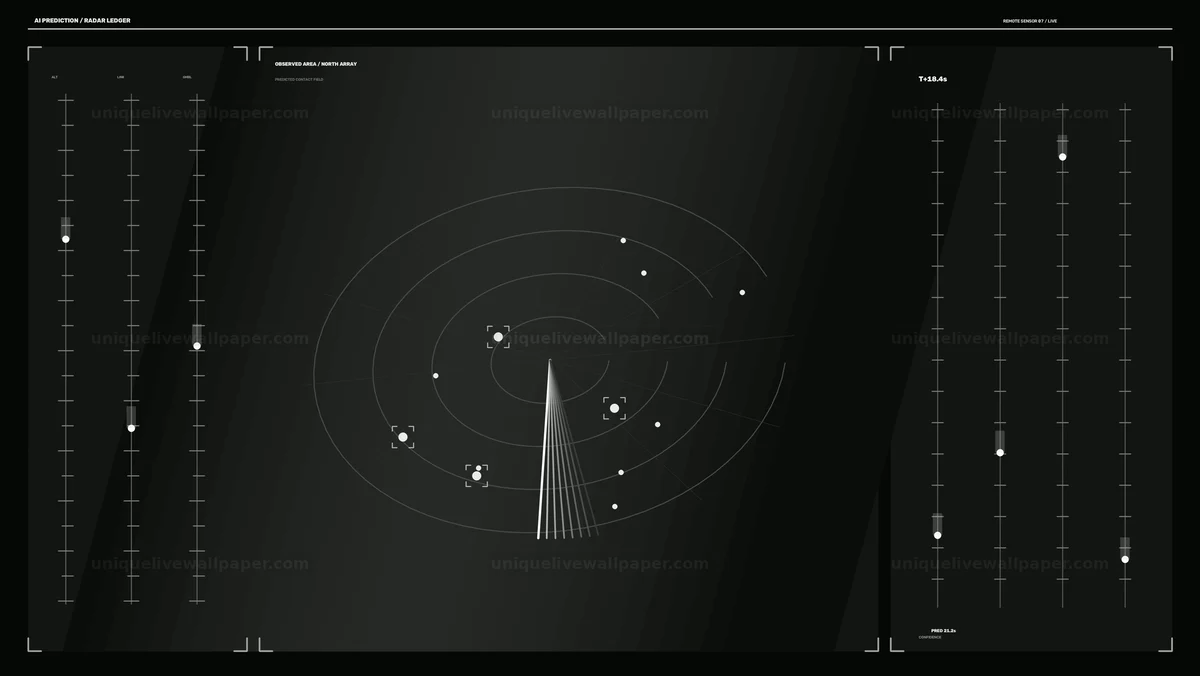 AI Prediction Radar Analytics Display Seamless Loop