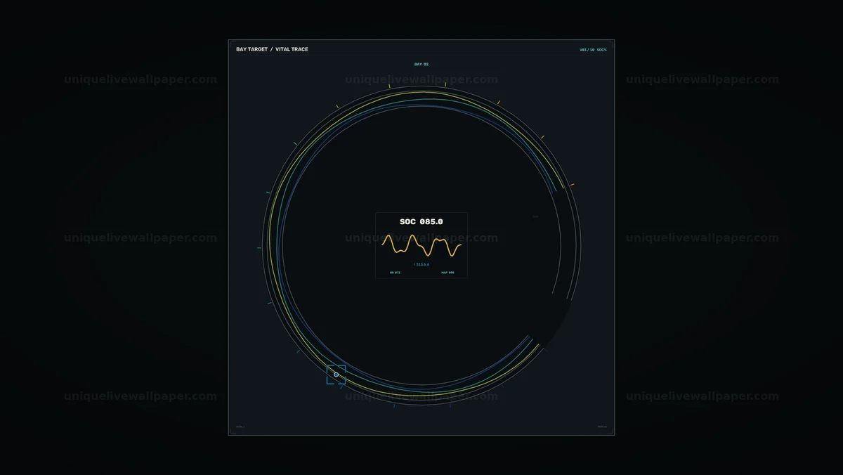 Battery Charging Station Status HUD Seamless Loop