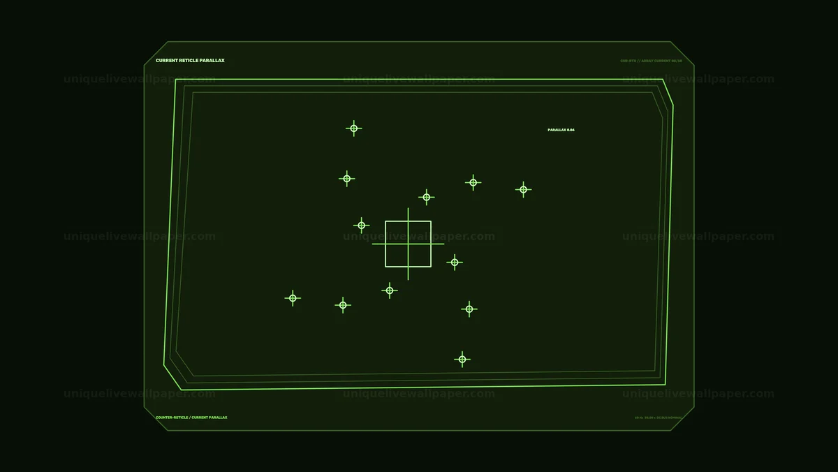 Watermarked thumbnail for Futuristic Reticle Parallax HUD Seamless Loop