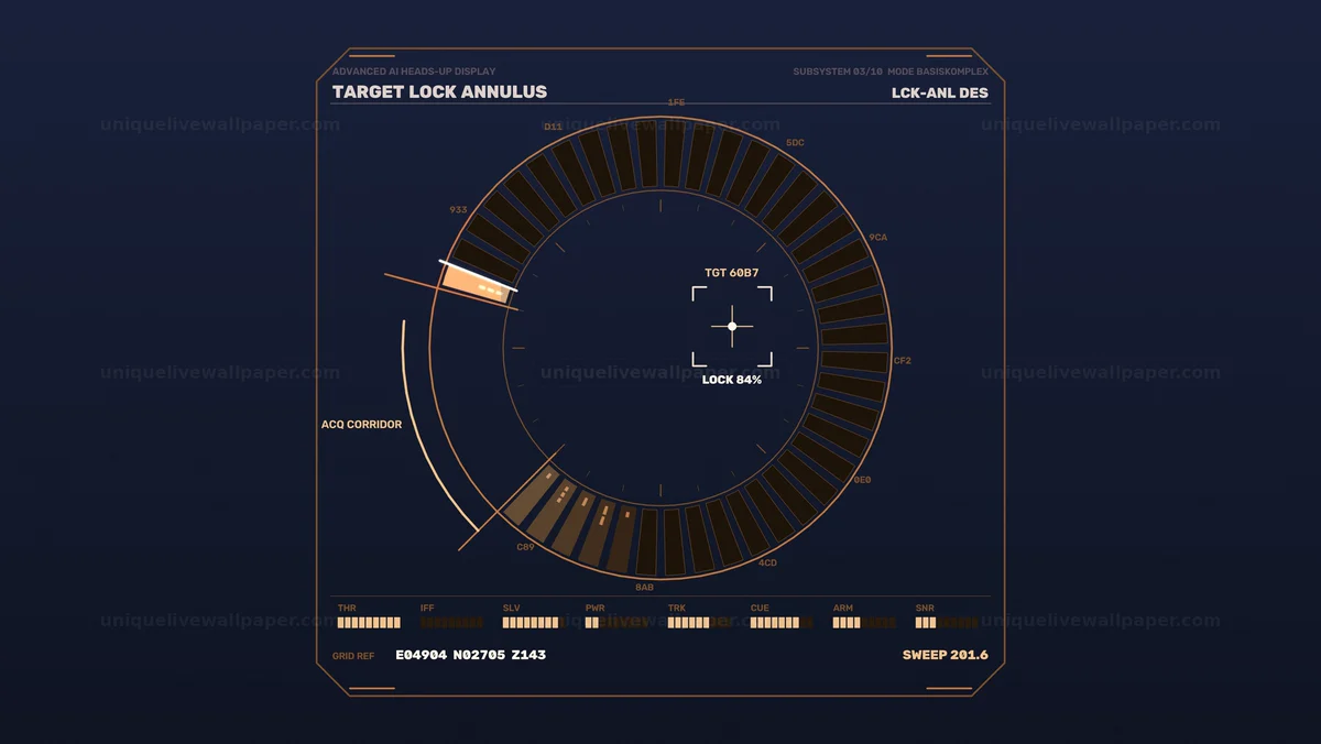 Advanced AI Target-Lock HUD Seamless Loop
