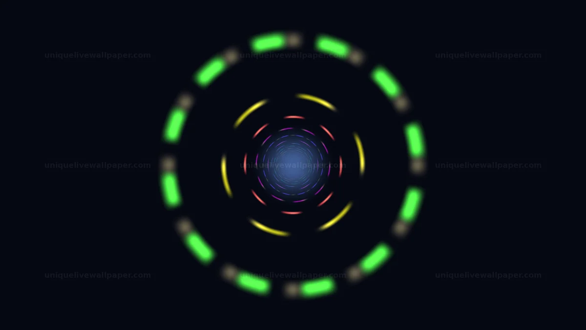 Abstract Neon Space Tunnel Background Seamless Loop
