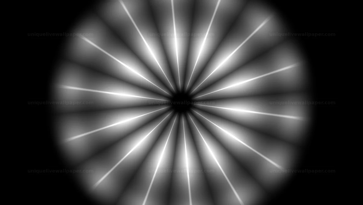 Black and White Radial Vortex Background Seamless Loop