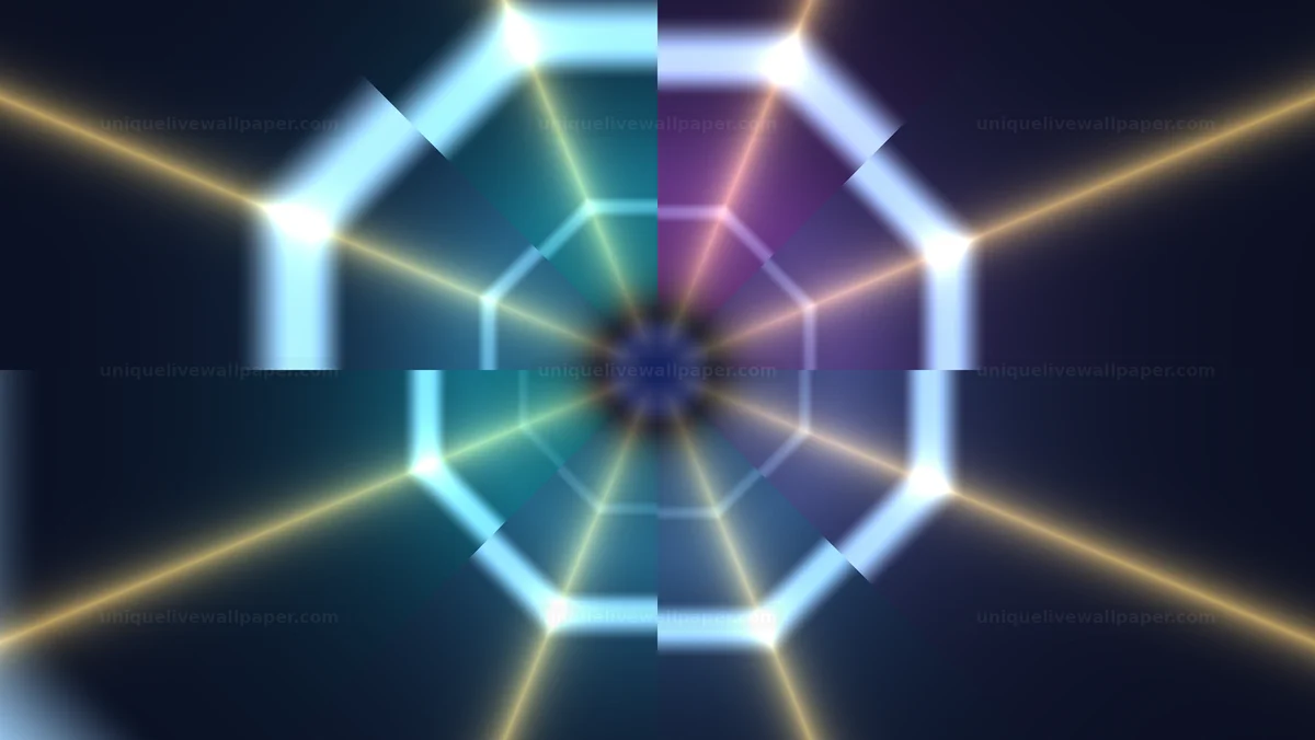 Watermarked thumbnail for Fluid neon wormhole background creates a glowing tunnel effect