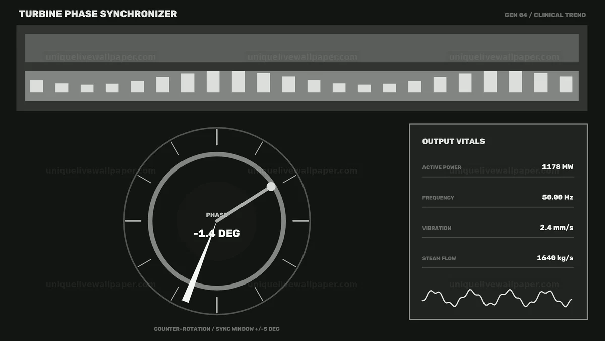 Industrial Turbine Energy Output HUD Seamless Loop
