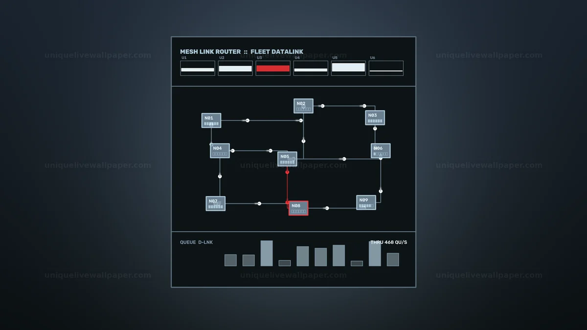 Military Fleet Datalink Monitoring HUD Seamless Loop