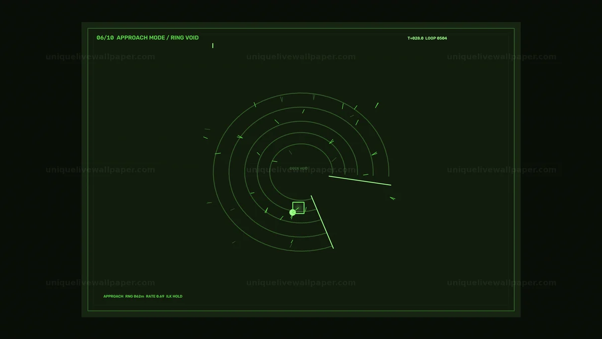 Spacecraft Autopilot Approach HUD Seamless Loop