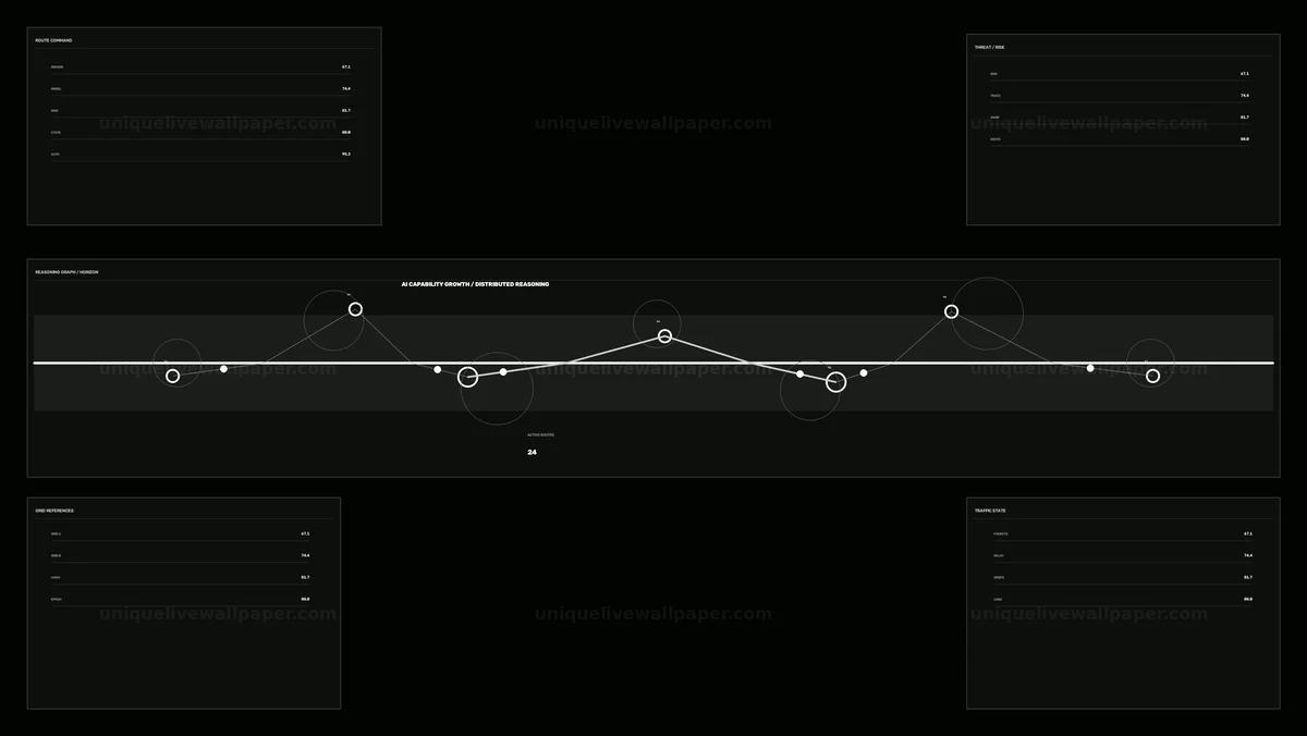 AI Capability Growth Data HUD Seamless Loop