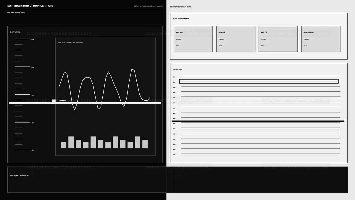 Satellite Tracking HUD Doppler Graph Seamless Loop