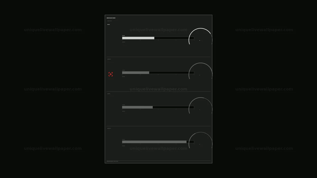 Statistics Dashboard HUD with Bar Gauges Seamless Loop