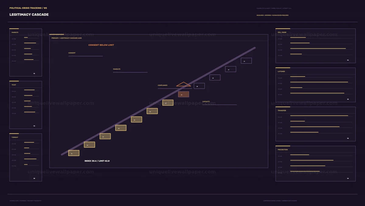 Political Crisis Tracking Data HUD Seamless Loop