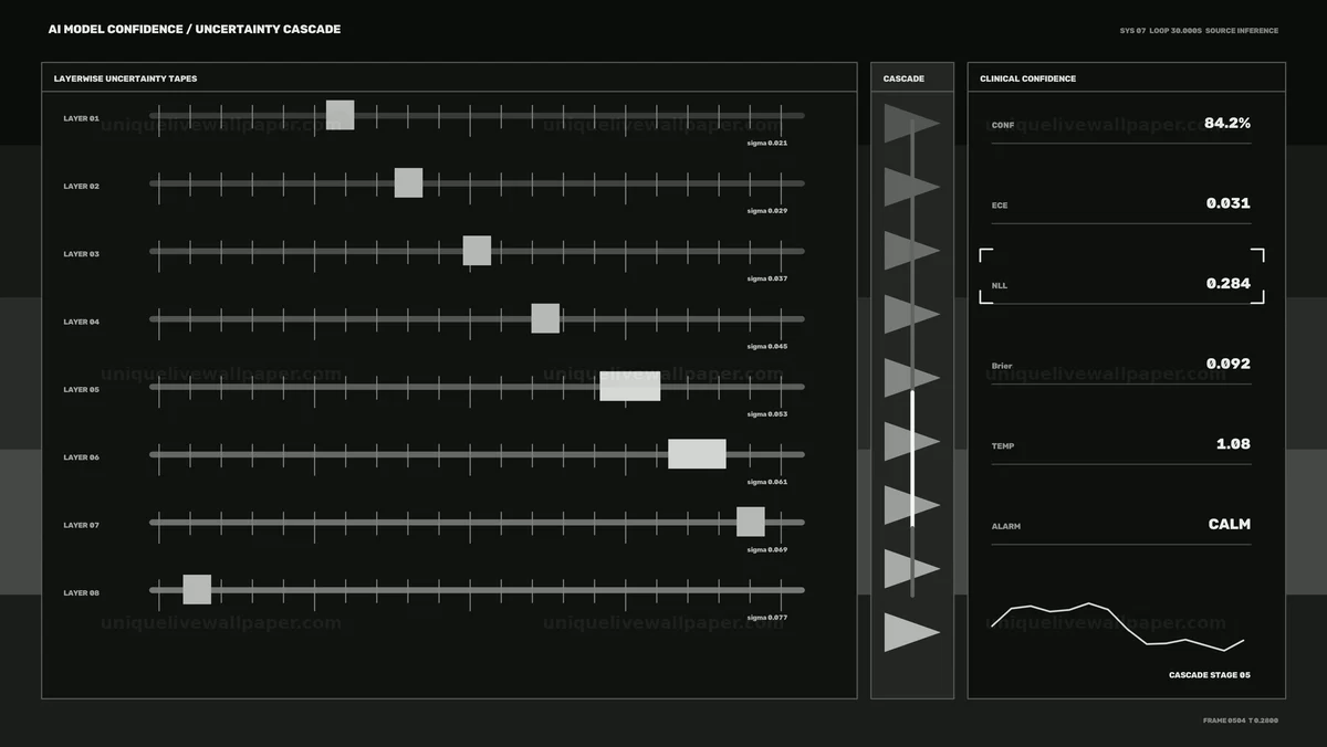 AI Model Confidence Diagnostic HUD Seamless Loop