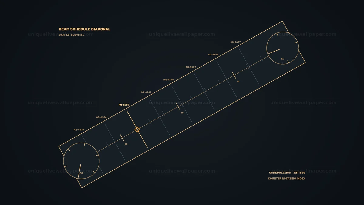 Digital Acquisition Radar HUD Beam Schedule Seamless Loop