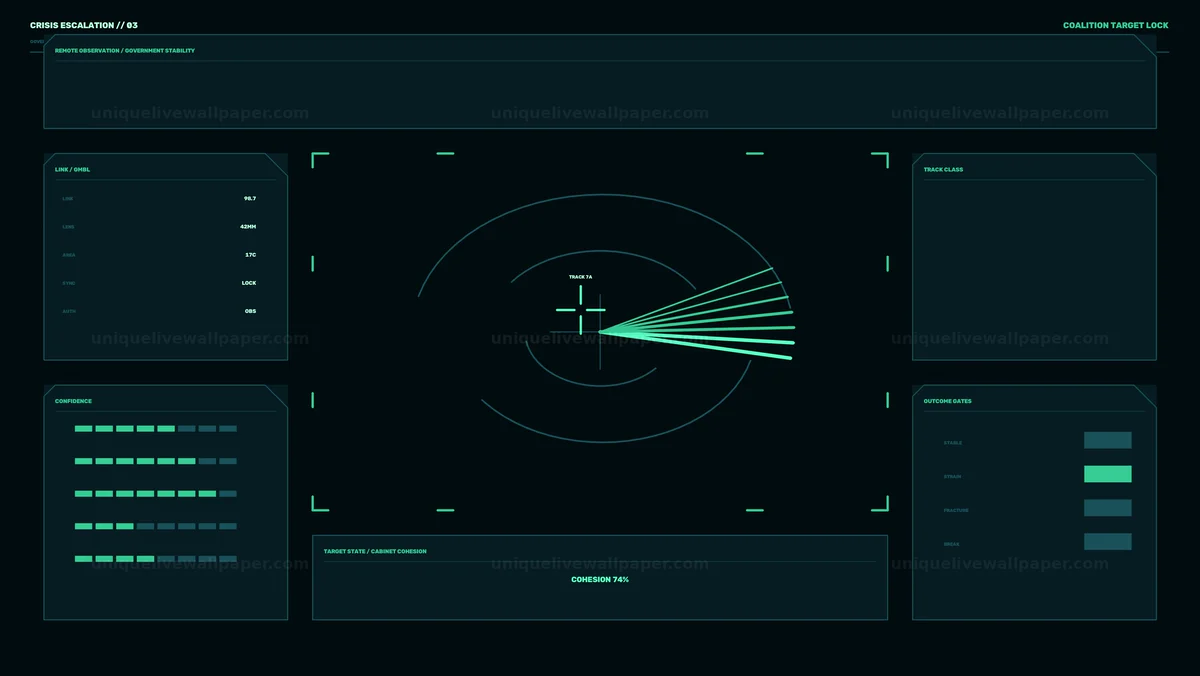 Military Target Lock Radar HUD Seamless Loop