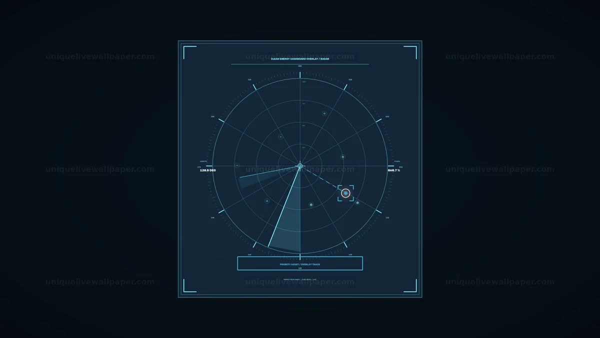 Watermarked thumbnail for Clean Energy Dashboard Radar Seamless Loop