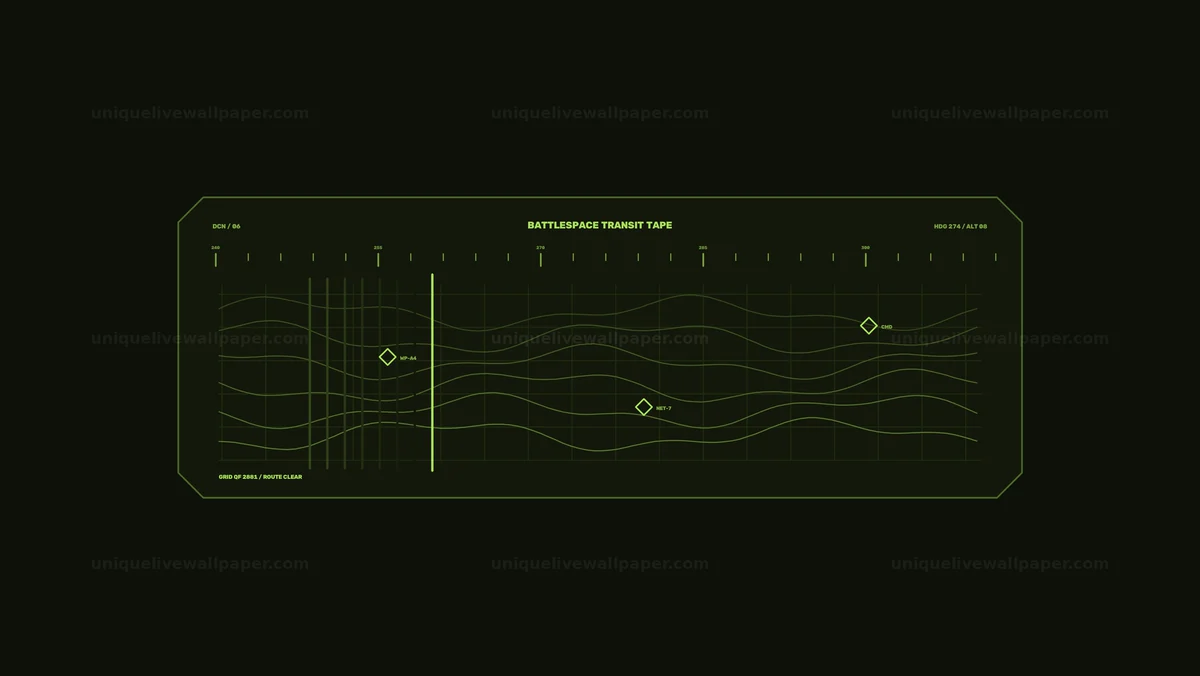 Defense Command Network Route HUD Seamless Loop