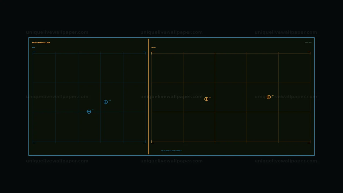 Defense Operations Planning HUD Target Grid Seamless Loop