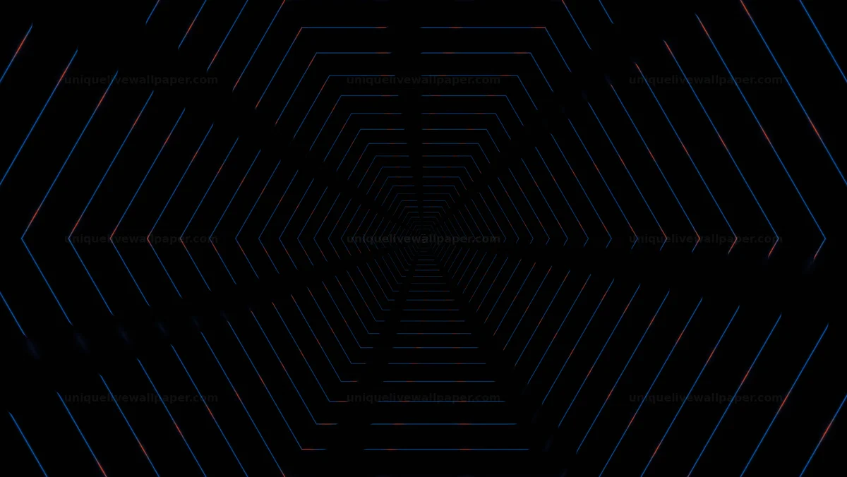 Watermarked thumbnail for Electric Hexagon Tunnel Energy Background Seamless Loop