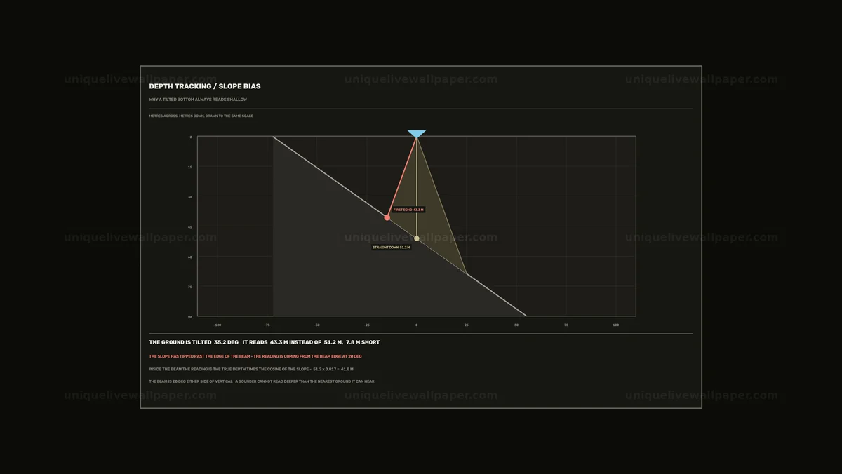 Sonar Depth Tracking HUD Diagram Seamless Loop