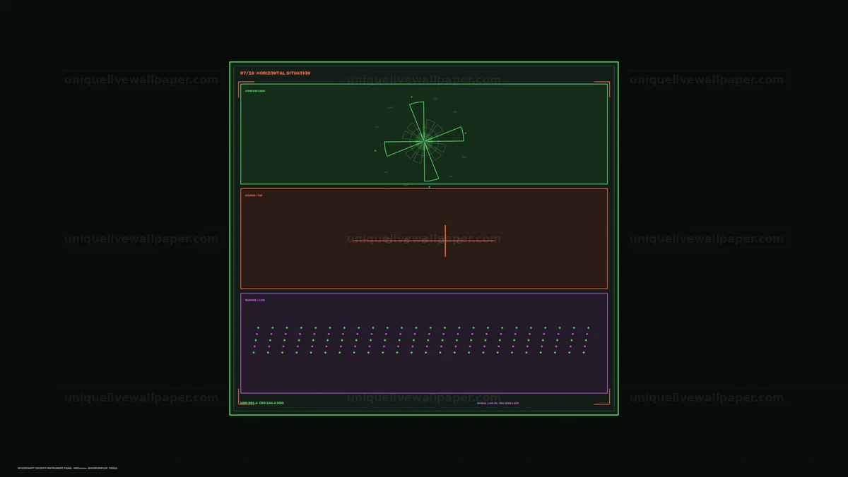 Spacecraft Cockpit Instrument Panel HUD Seamless Loop