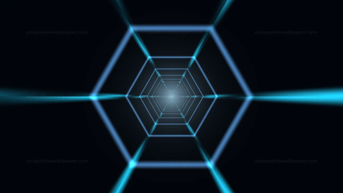Electric Blue Space Portal Seamless Loop